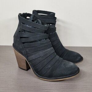 Free People Hybrid Strappy Ankle Boot, Black Nubuck, Womens Various Sizes